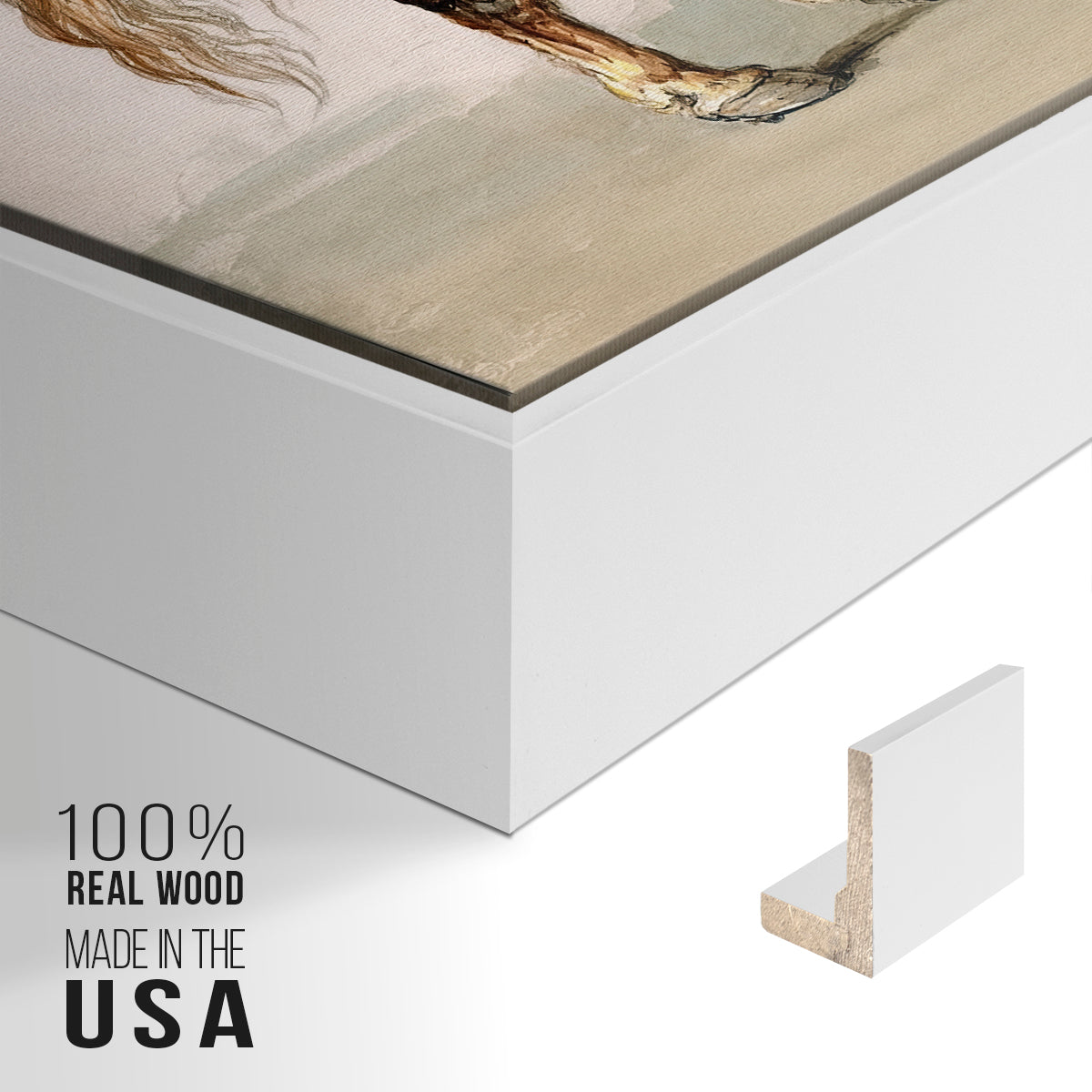 A Cart-Horse - Floater Framed Canvas Print