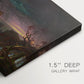 Canvas art print of a stylized composition showcasing architectural history, highlighting texture and gallery-wrapped edges