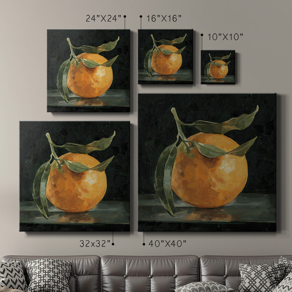 Dark Orange Still Life I-Premium Gallery Wrapped Canvas - Ready to Hang