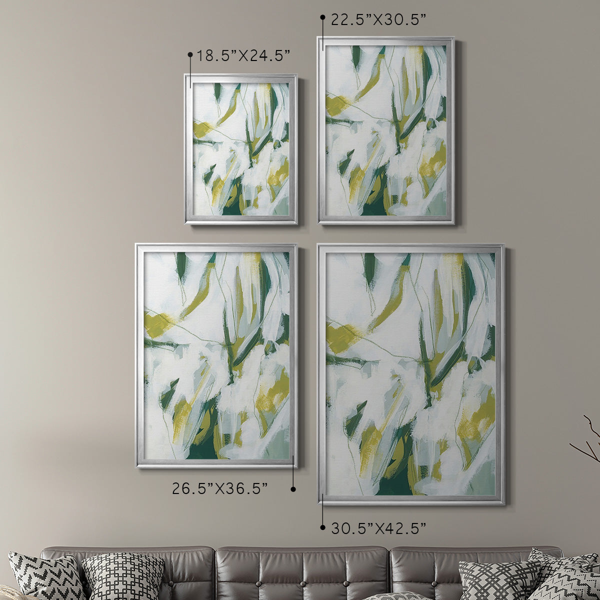 Emerald Ice I - Modern Framed Canvas Print