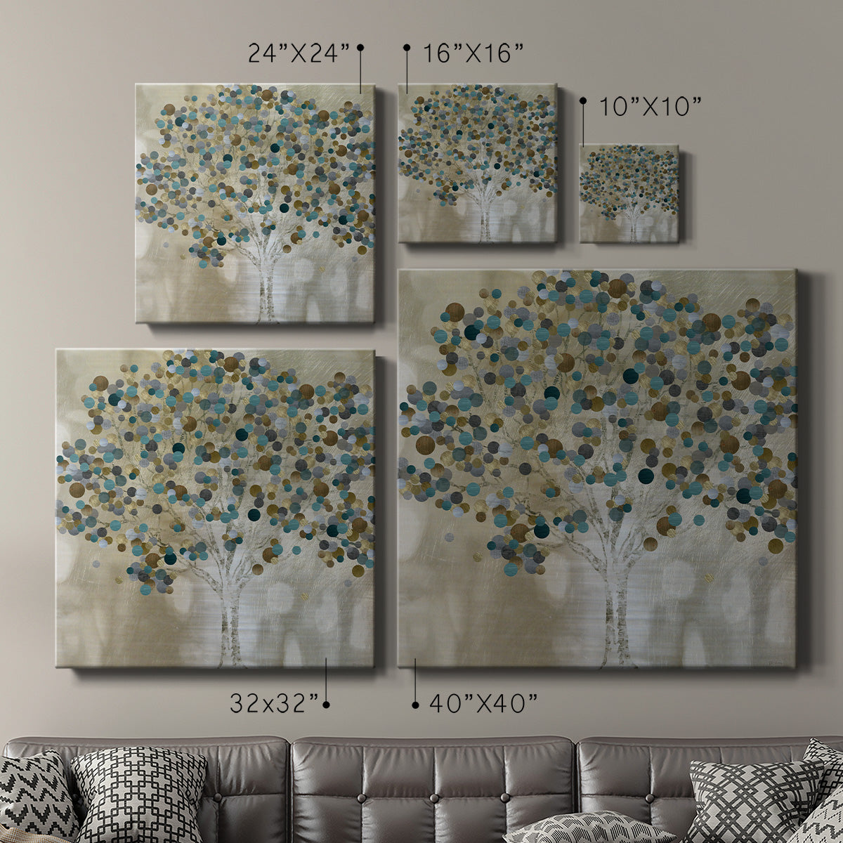 Teal Tree - Canvas Art Print