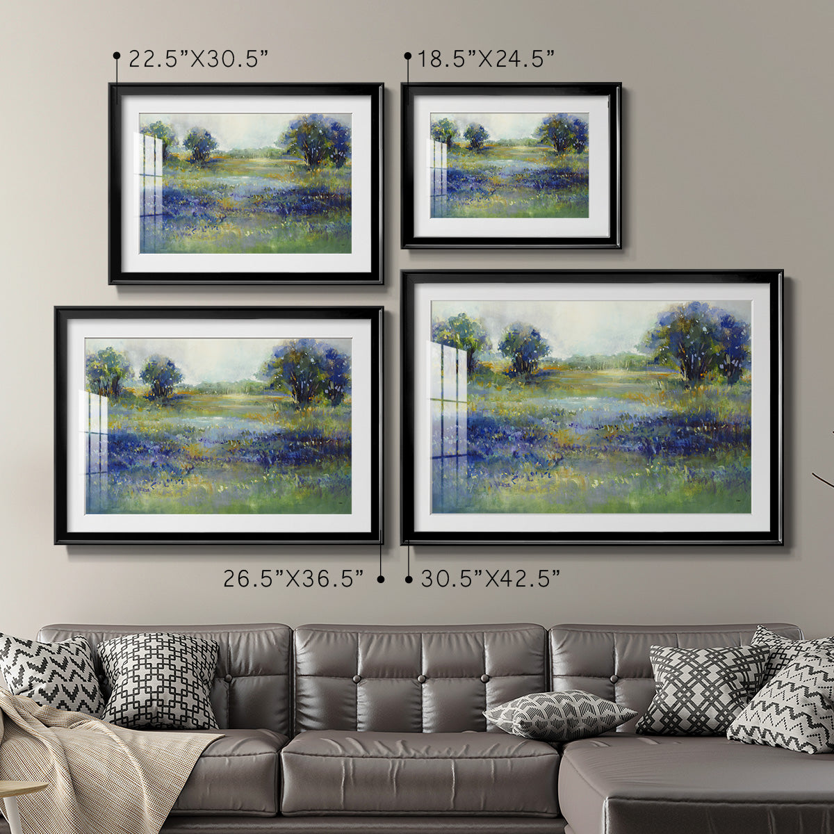 Wildflower View - Modern Framed Art Print