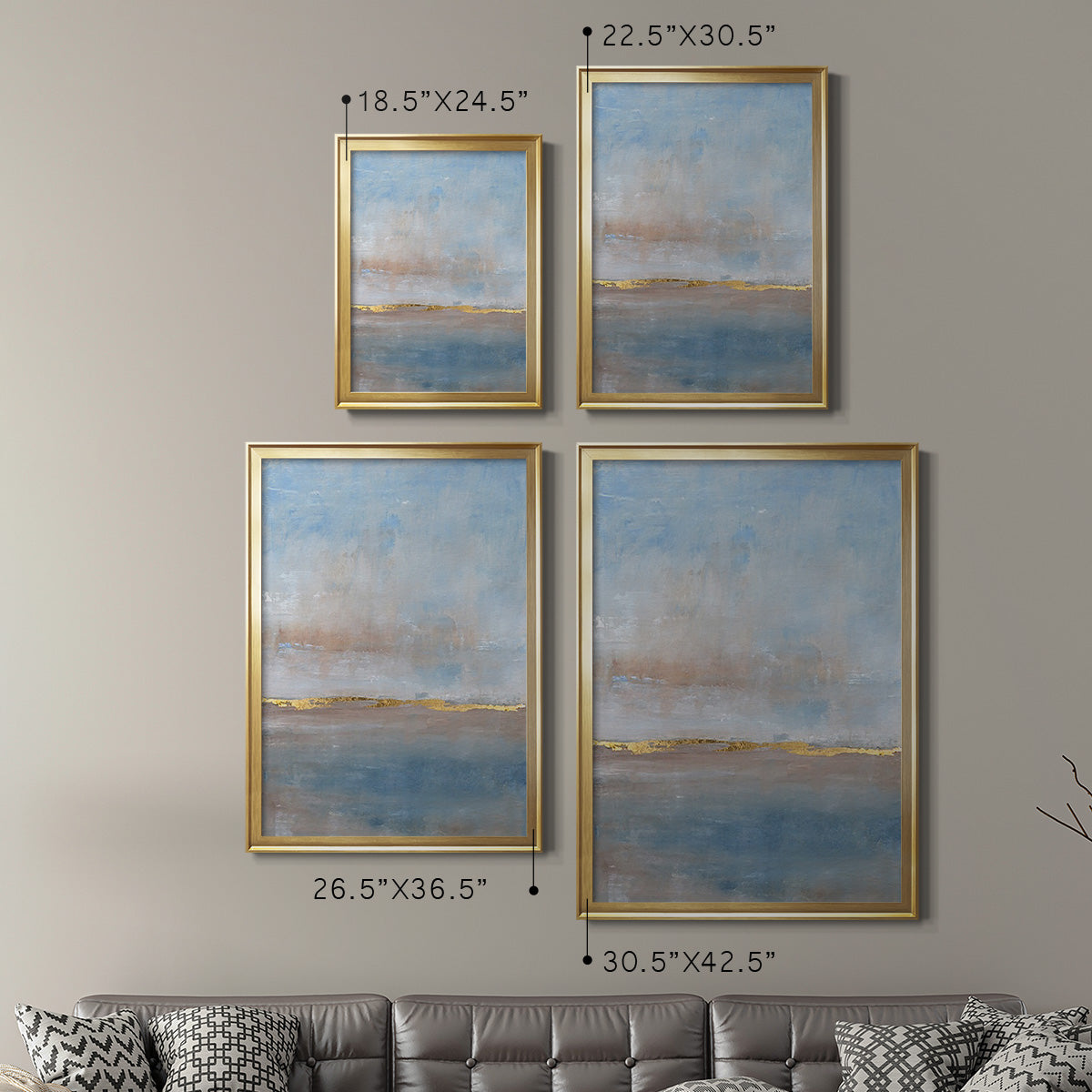 Visible Horizon II - Modern Framed Canvas Print