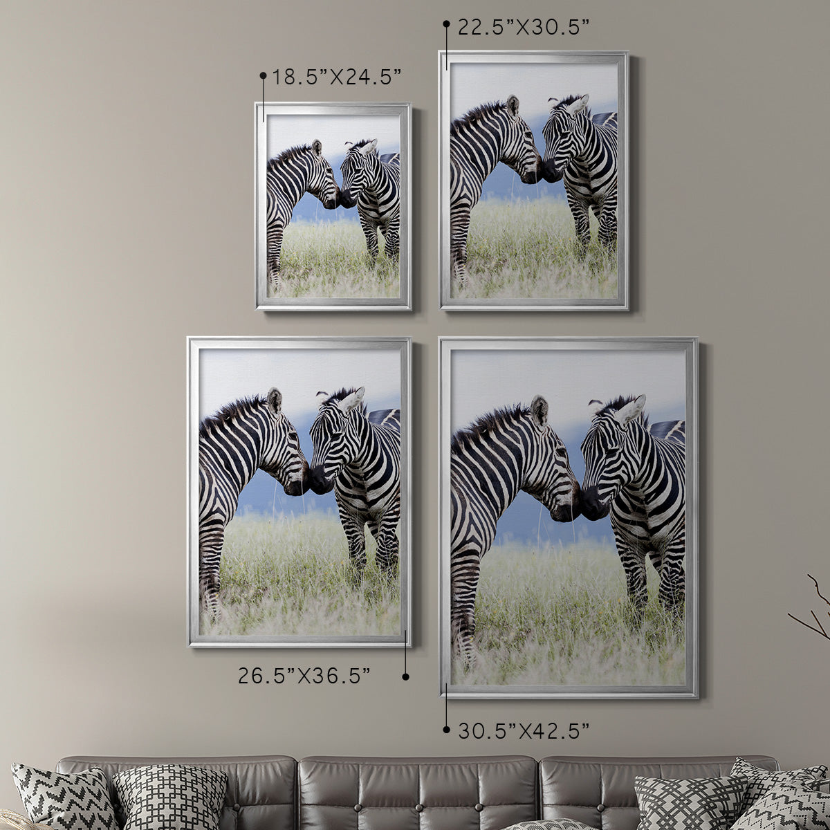 African Affection - Modern Framed Canvas Print