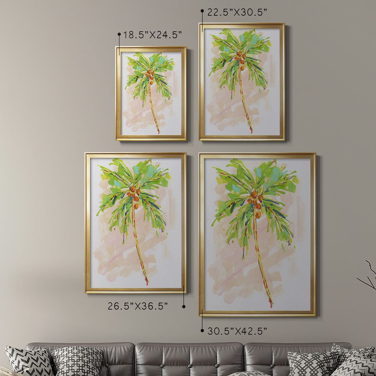 Coconut Palm I - Modern Framed Canvas Print