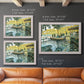 Impressionist riverside leisure scene by Claude Monet in an ornate weathered white frame shown in multiple size options.