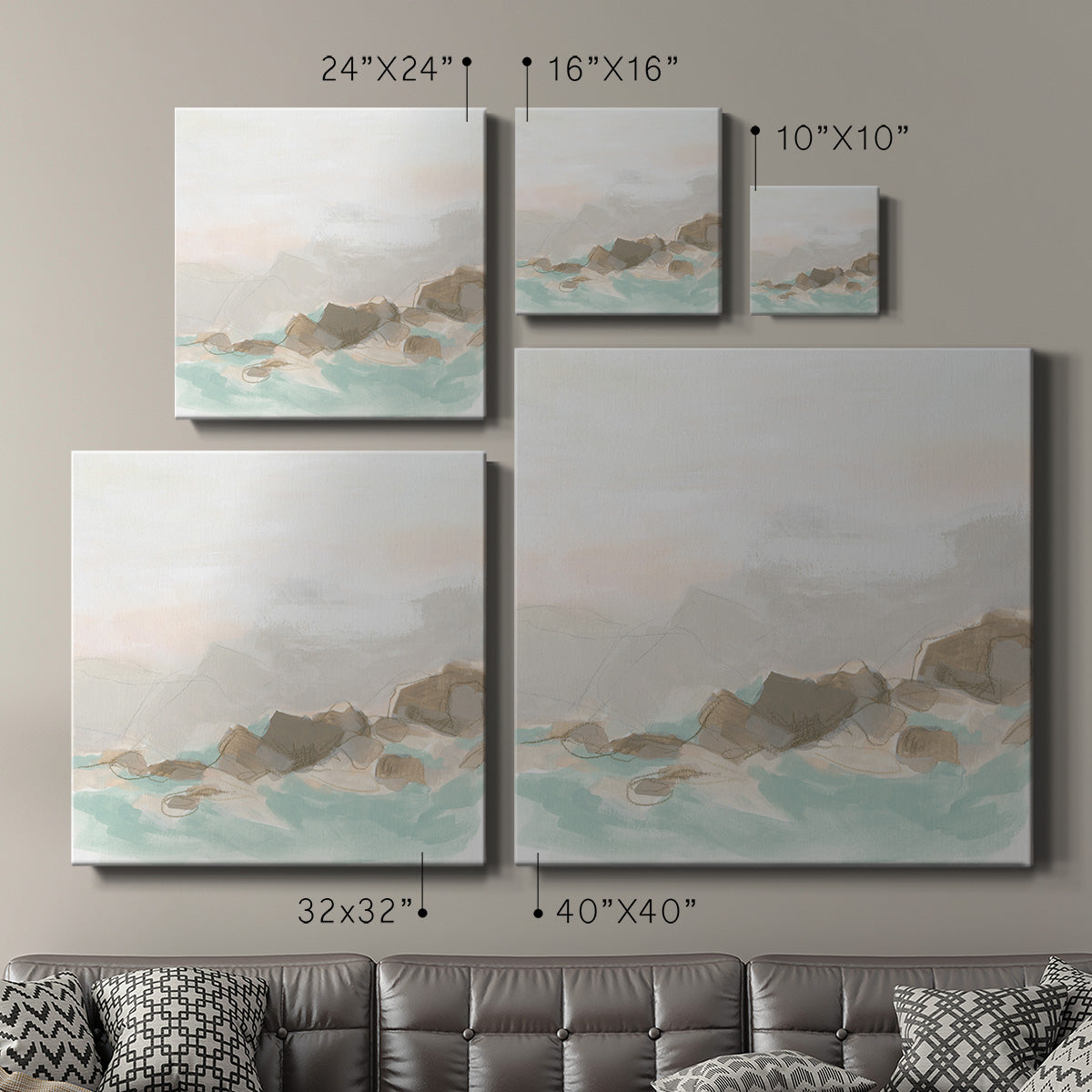 Beach Stones II-Premium Gallery Wrapped Canvas - Ready to Hang