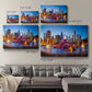 Downtown Chicago At Night - Canvas Art Print