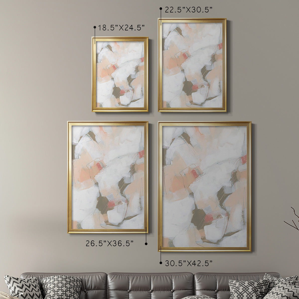 Sand Story II - Modern Framed Canvas Print