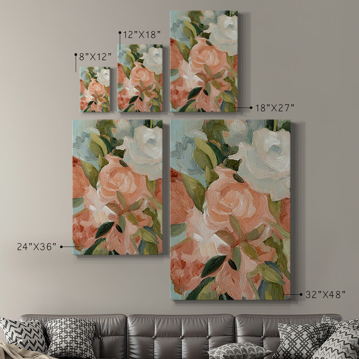 Bouquet Scatter III - Canvas Art Print