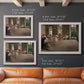 Early impressionist ballet rehearsal painting by Edgar Degas in an ornate weathered white frame shown in multiple size options.