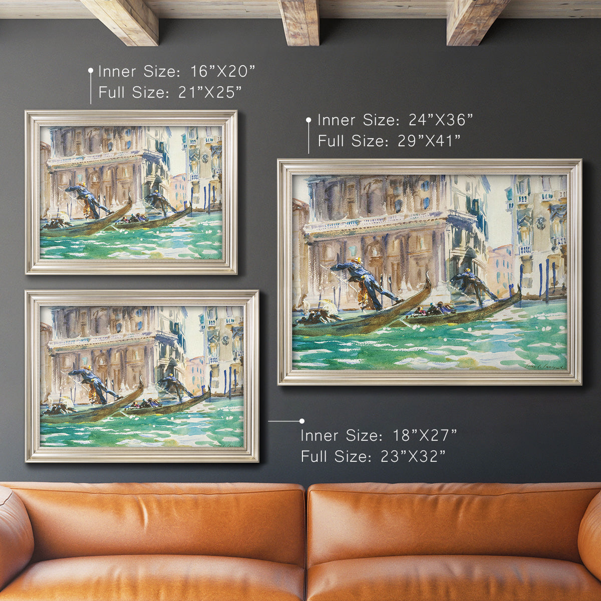 View of Venice, 1906 - Ornate Framed Canvas Print