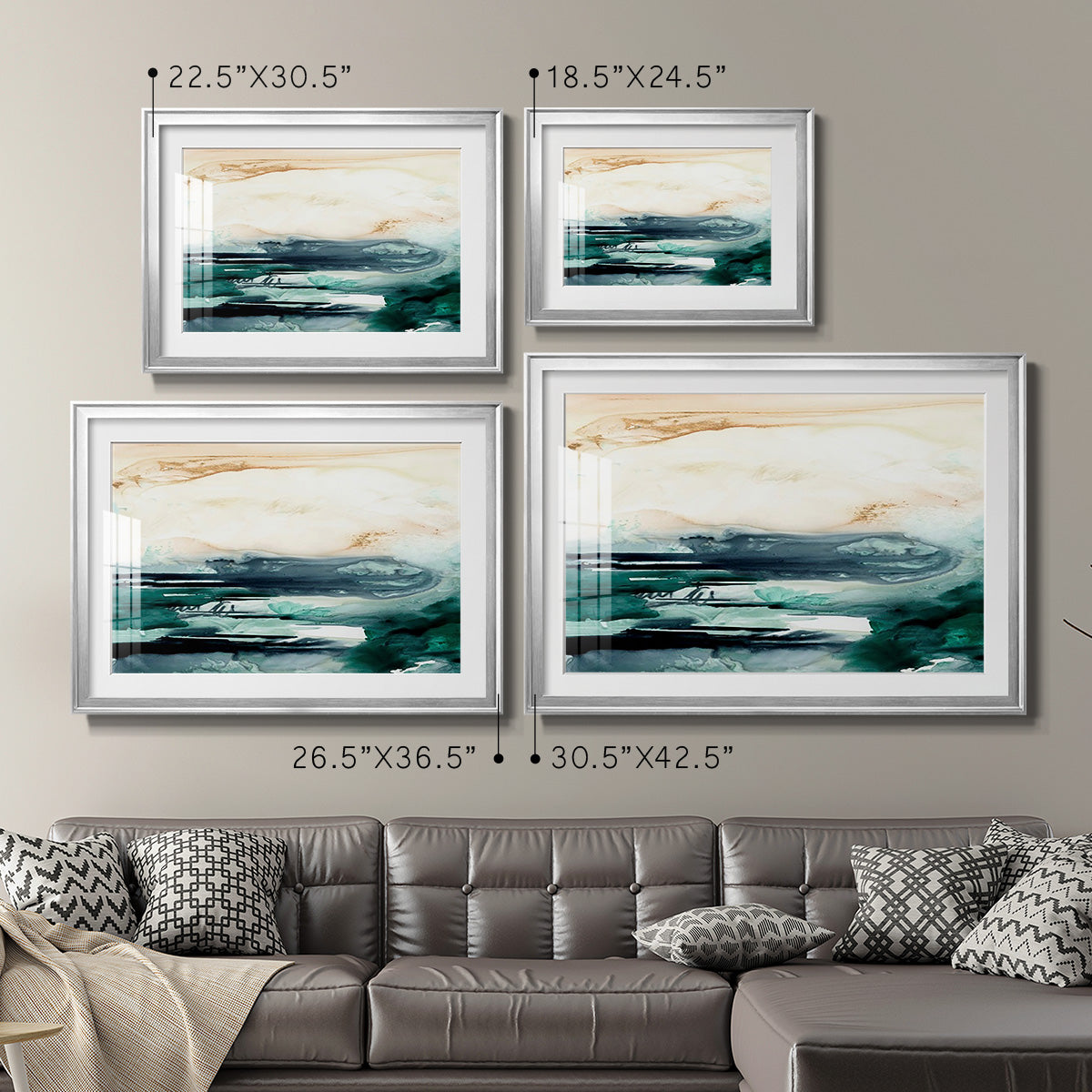 Sea Foam Flow II - Modern Framed Art Print