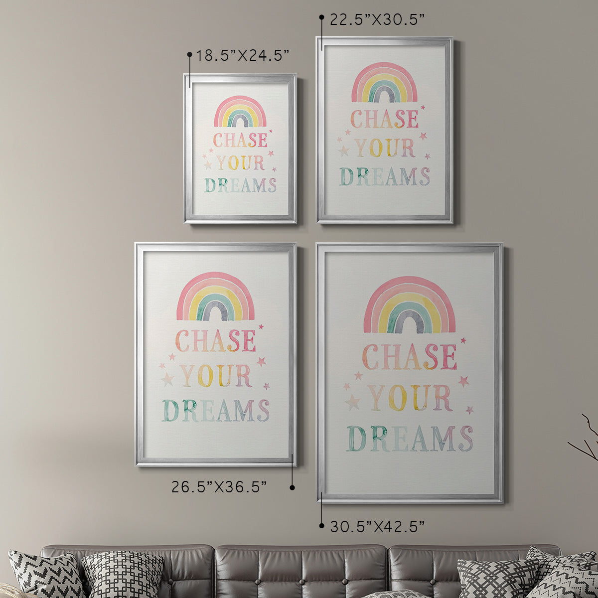 Sweet Unicorn III - Modern Framed Canvas Print