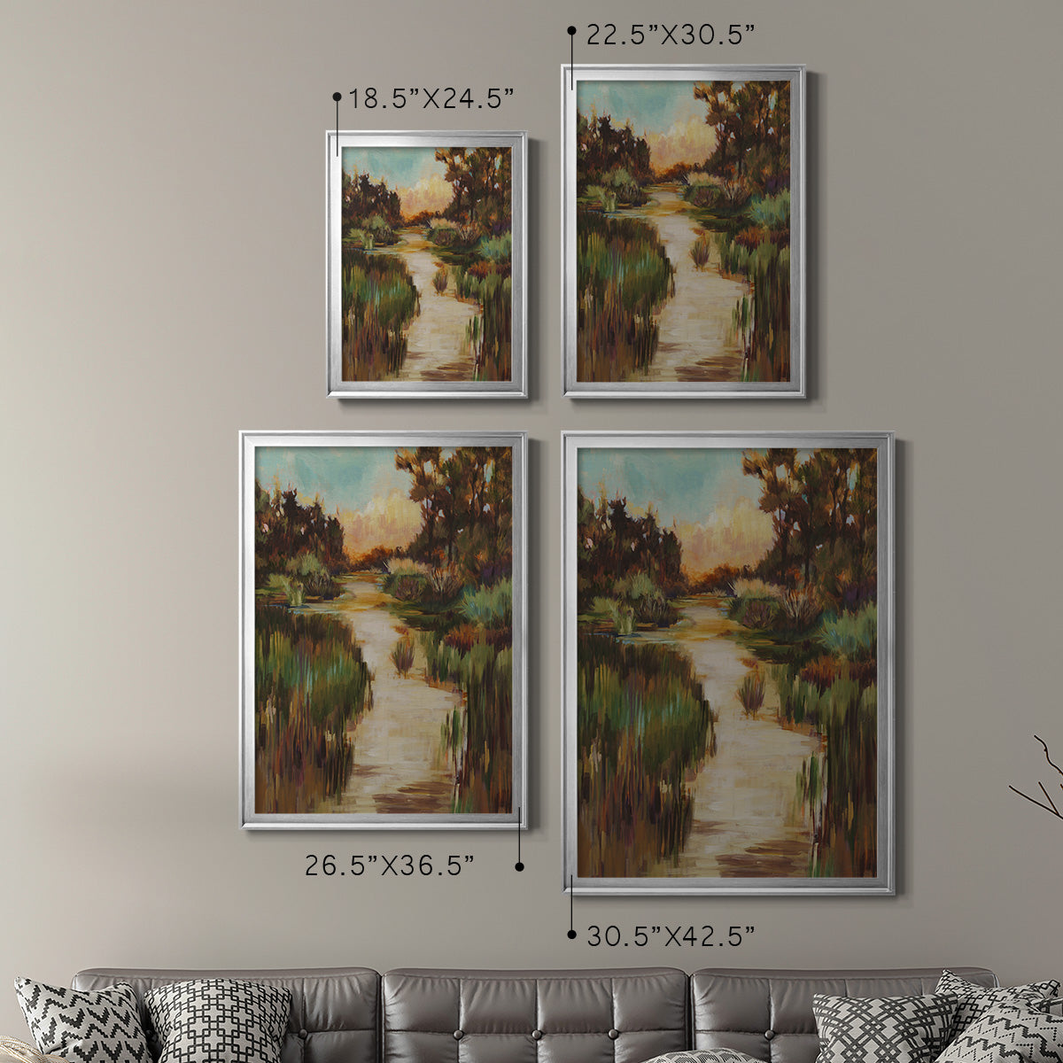 Well Worn Path - Modern Framed Canvas Print