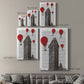 Flat Iron Building and Red Hot Air Balloons Premium Gallery Wrapped Canvas - Ready to Hang