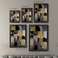 Size comparison chart for a set of two black barnwood framed canvas prints.