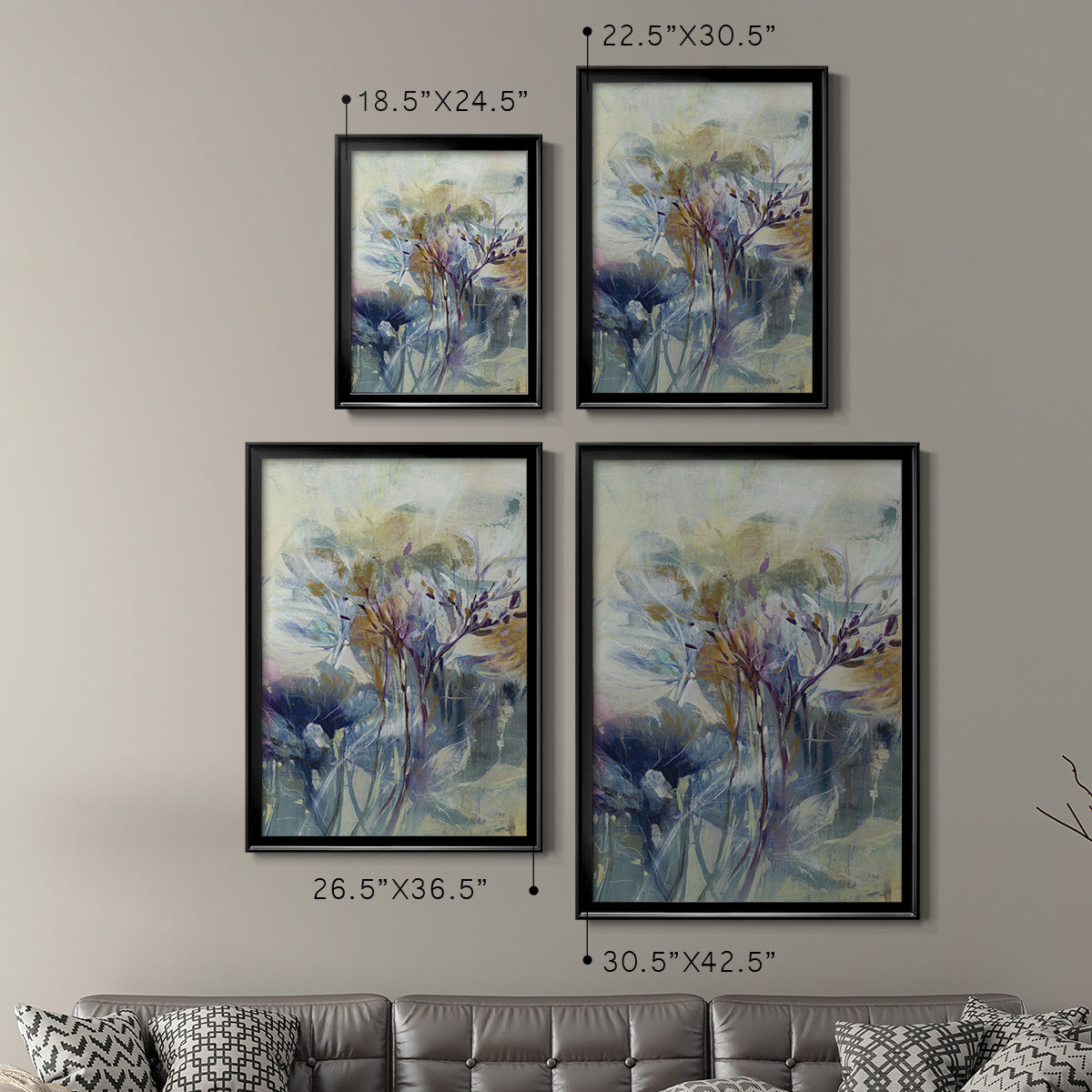 Meadow Saffron II - Modern Framed Canvas Print