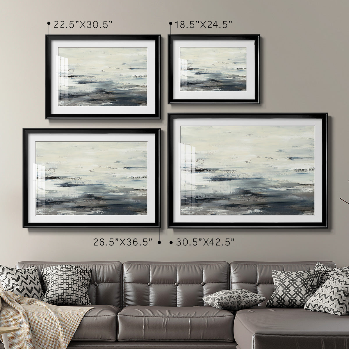 On The Stormy Seas - Modern Framed Art Print