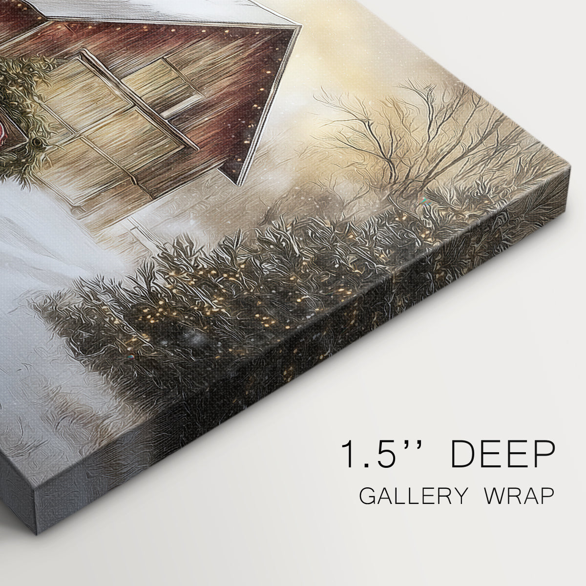 Warm Lantern Carols Lane - Canvas Art Print