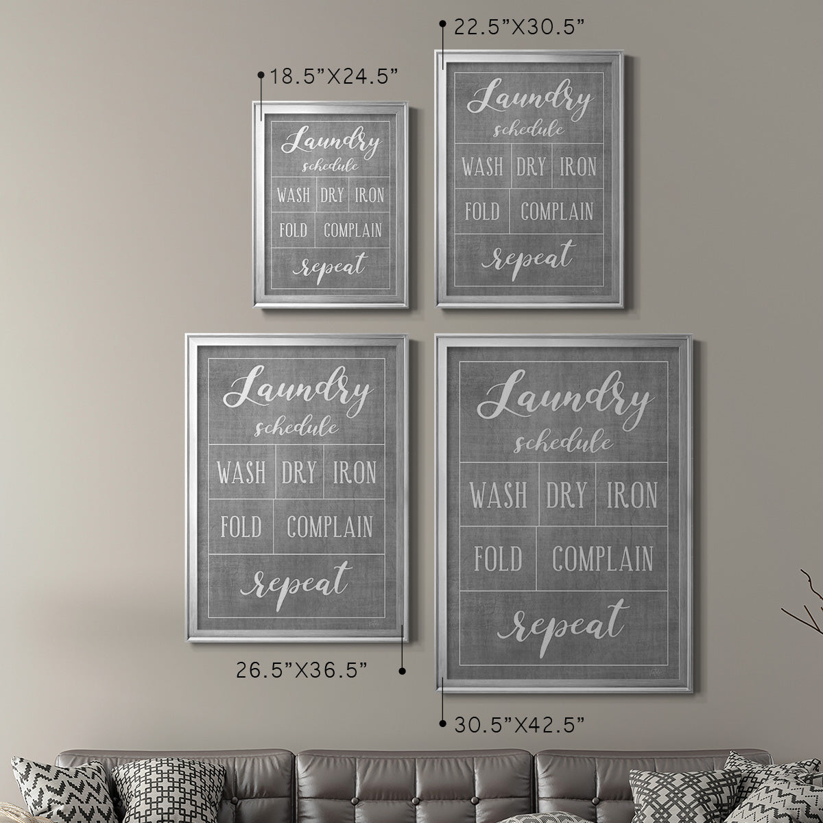 Laundry Schedule - Modern Framed Canvas Print