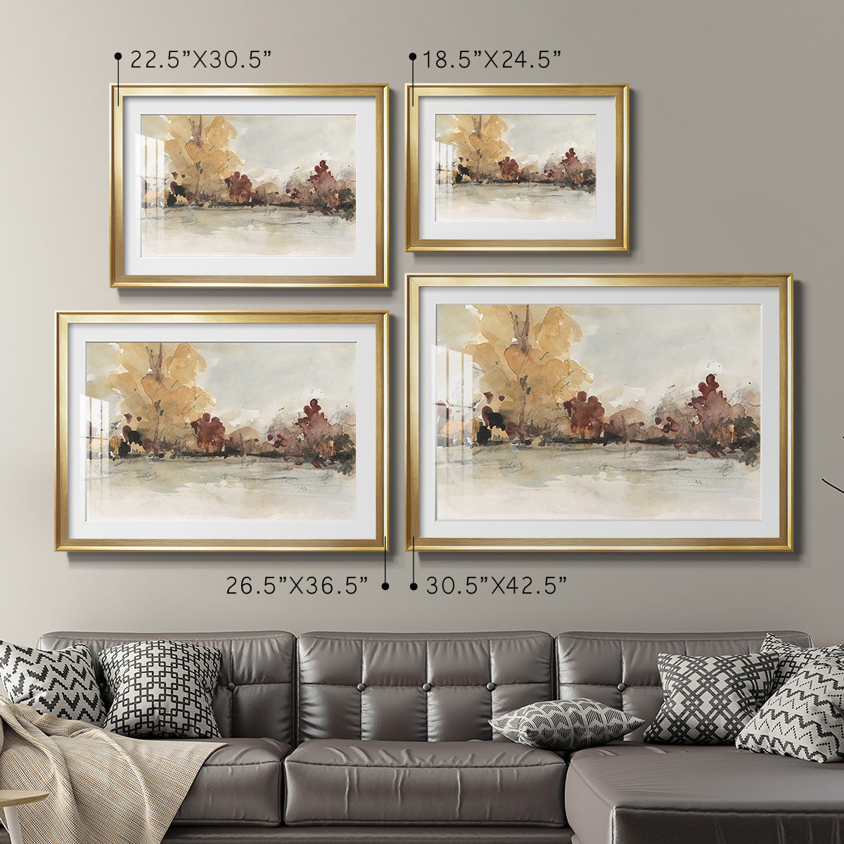 The Autumn View I - Modern Framed Art Print