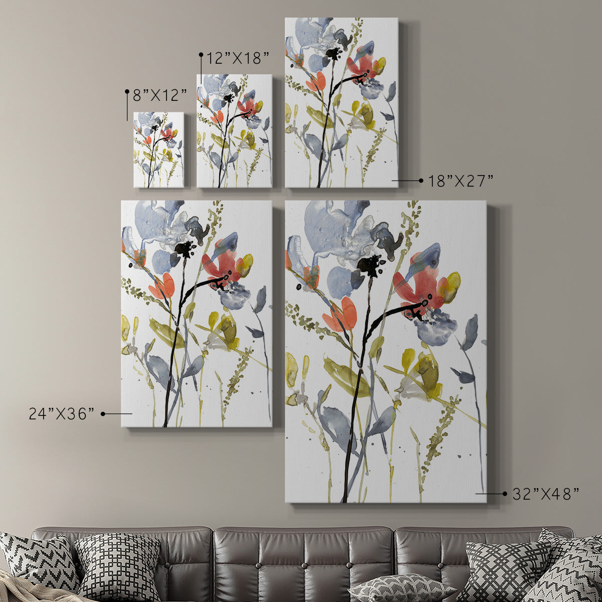 Flower Overlay II - Canvas Art Print