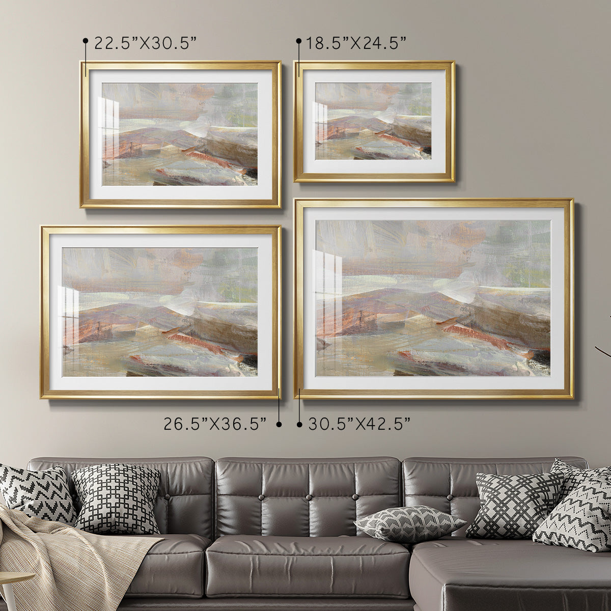 Distant Canyon - Modern Framed Art Print