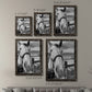 Size comparison chart for a set of two black barnwood framed canvas prints.