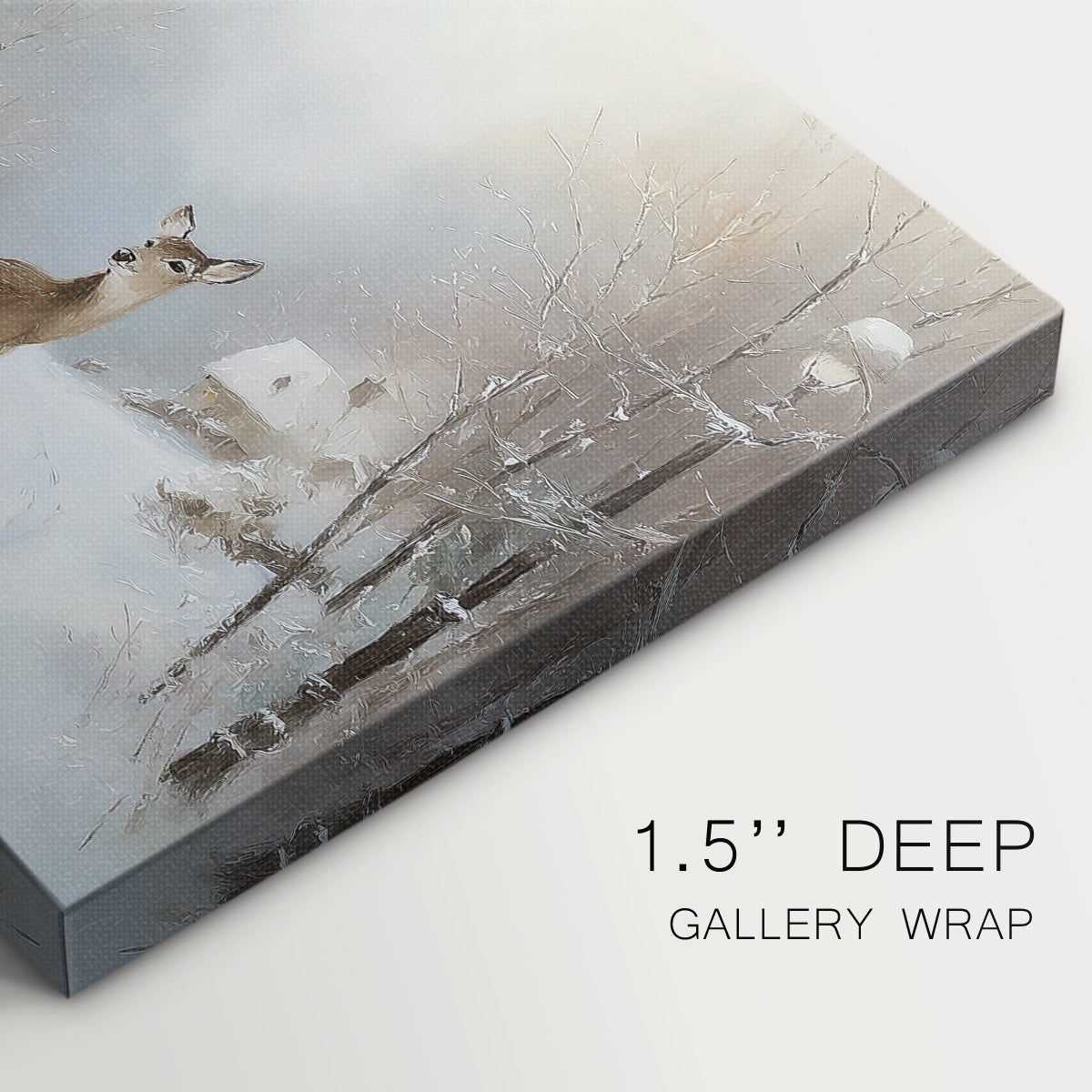 Frostlit Yule at Twilight - Canvas Art Print