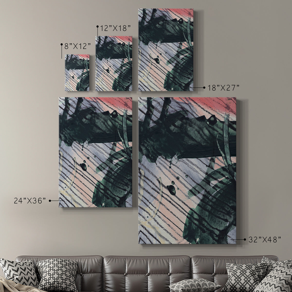 Angled Spaces V Premium Gallery Wrapped Canvas - Ready to Hang