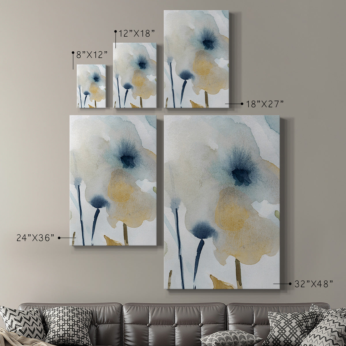 Blooming Wash I - Canvas Art Print