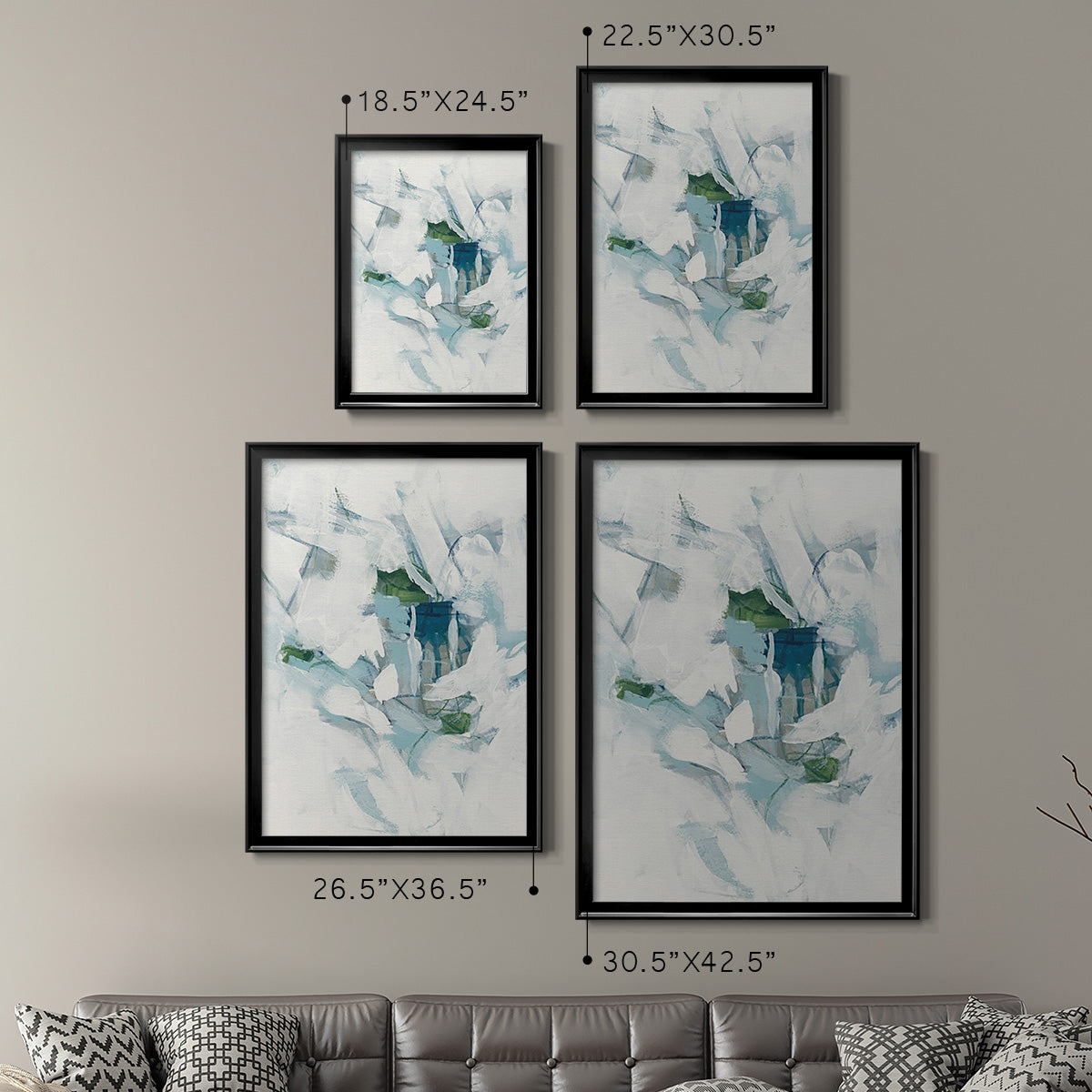 Ice Cavern III - Modern Framed Canvas Print