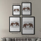 Elephant Bouquet, Landscape - Modern Framed Canvas Print