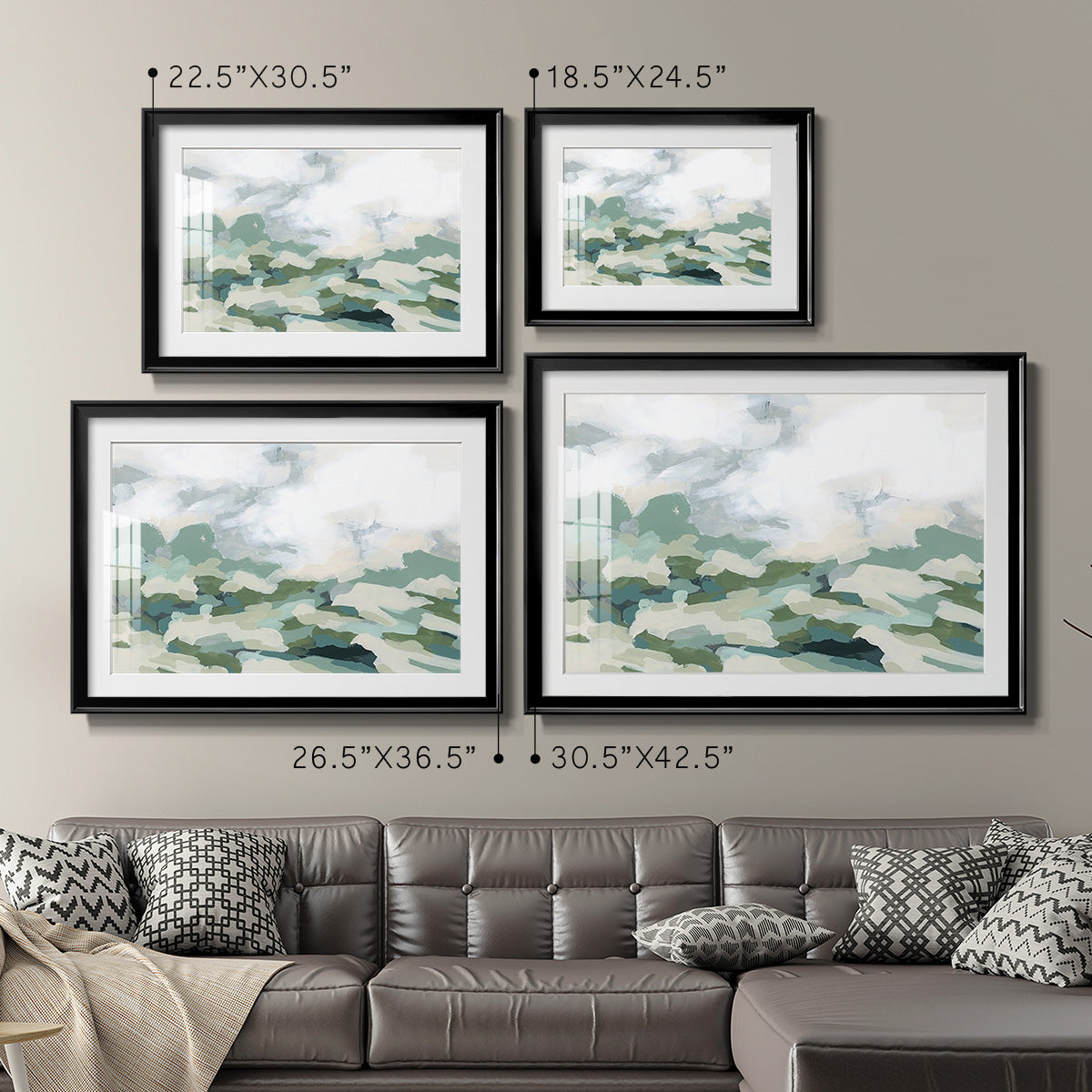 Verdant Hillside II Premium Framed Print - Ready to Hang