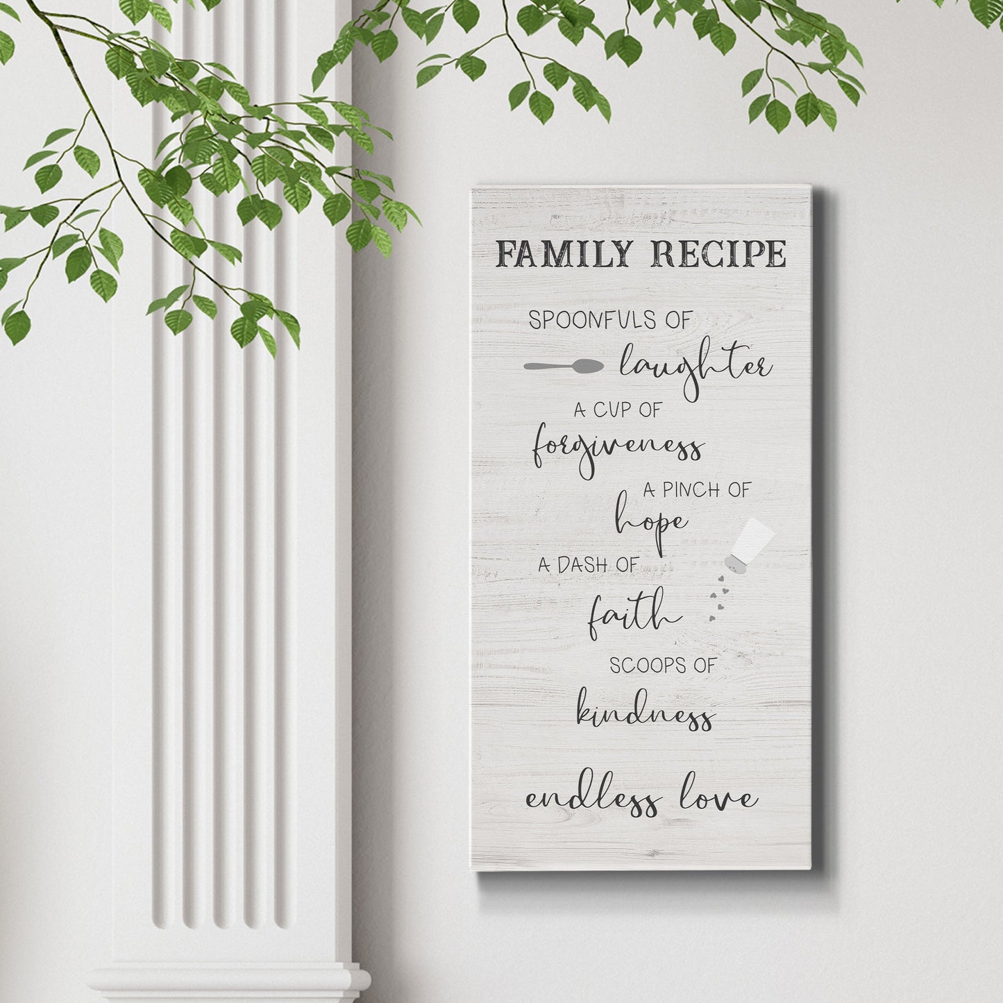 Family Kitchen Recipe - Canvas Art Print
