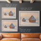 Impressionist winter haystack scene by Claude Monet in an ornate weathered white frame shown in multiple size options.