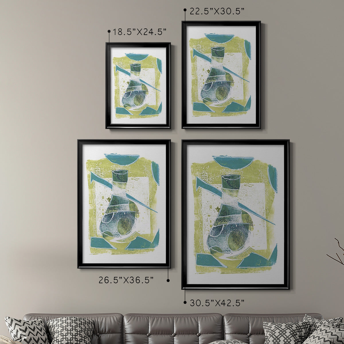 Jubilee Jugs VI - Modern Framed Canvas Print