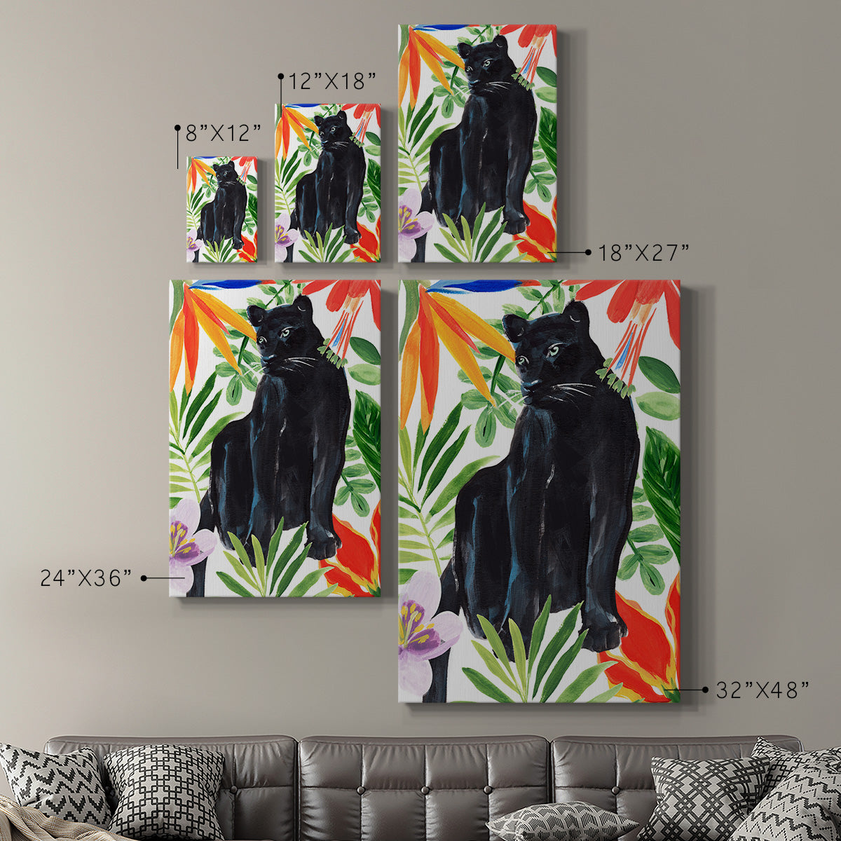 Panther's Paradise I Premium Gallery Wrapped Canvas - Ready to Hang