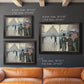 Impressionist urban street scene in the rain by Gustave Caillebotte in an ornate black frame with gilded inner detail shown in multiple size options.