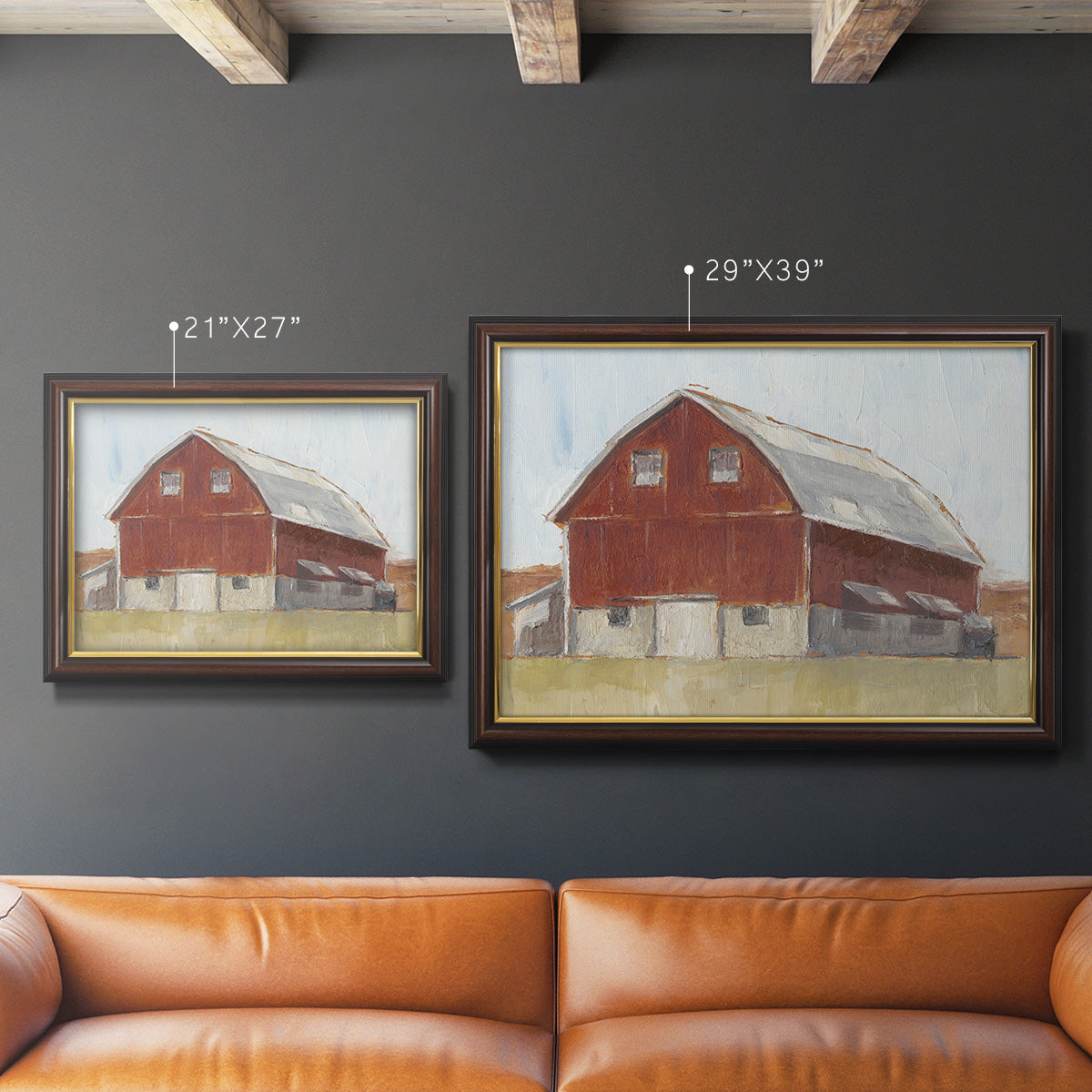 Rustic Red Barn II Premium Framed Canvas- Ready to Hang