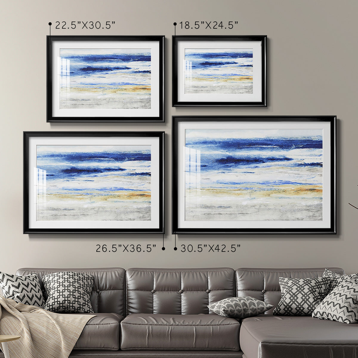 Choppy Seas I - Modern Framed Art Print