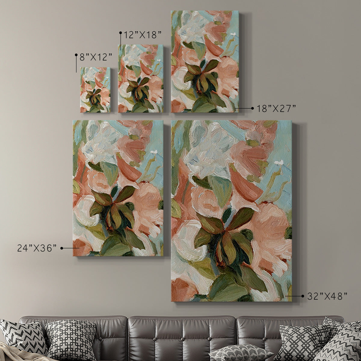 Bouquet Scatter IV - Canvas Art Print