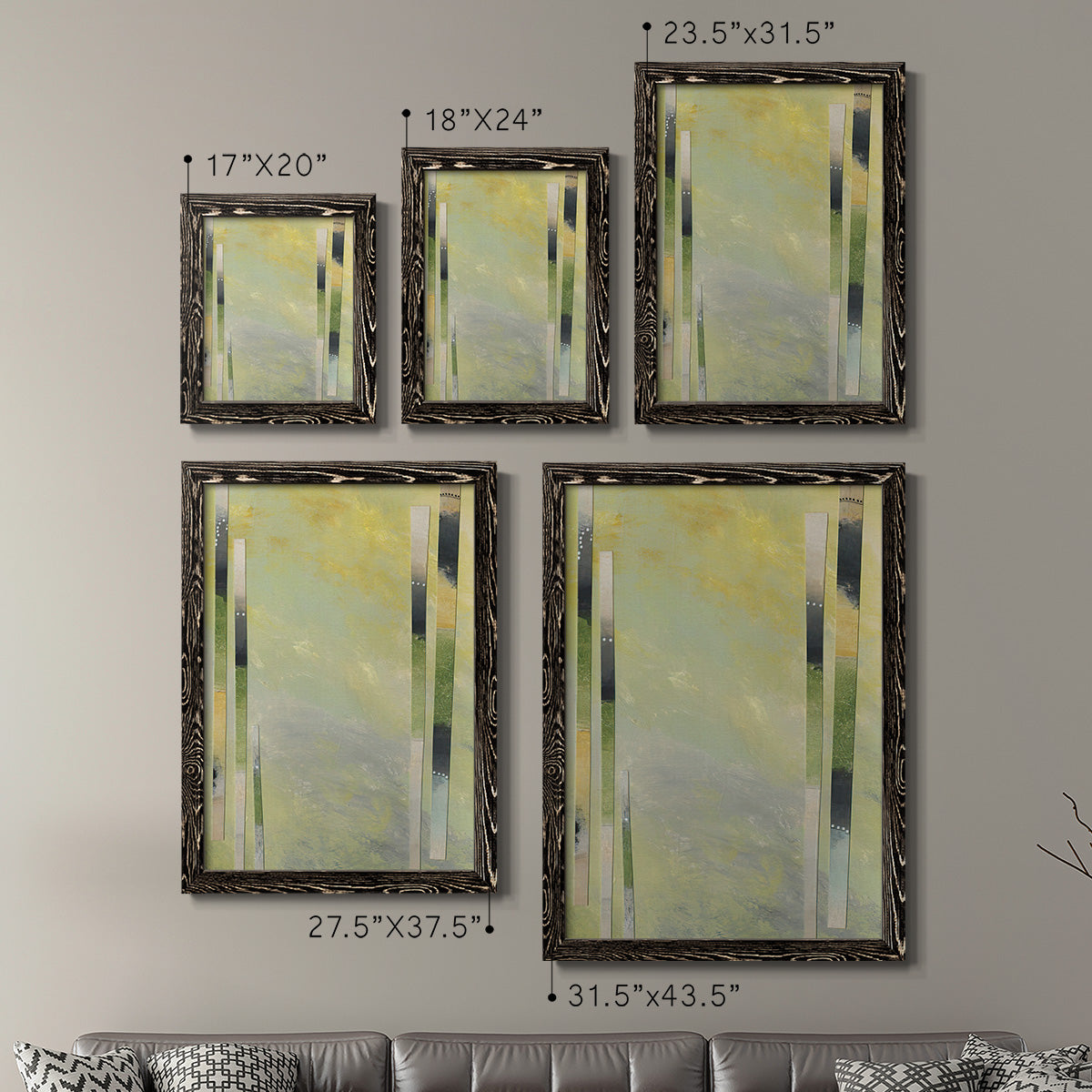 Neutral Assemblage III - Premium Framed Canvas 2 Piece Set - Ready to Hang