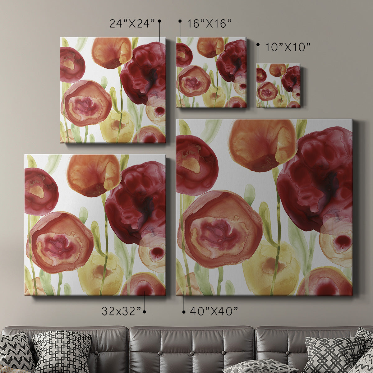 Poppy Patch IV - Canvas Art Print