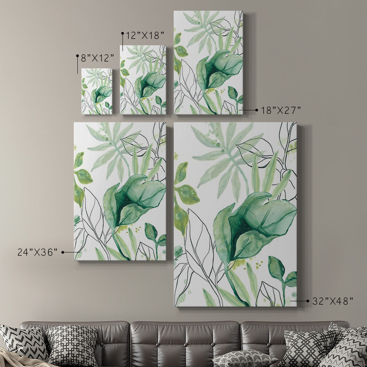 Tropical Palm Chorus II - Canvas Art Print