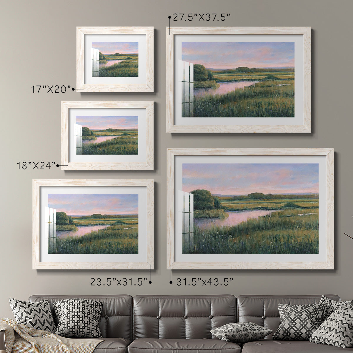 Spring Marsh I - Barnwood Framed Art Print