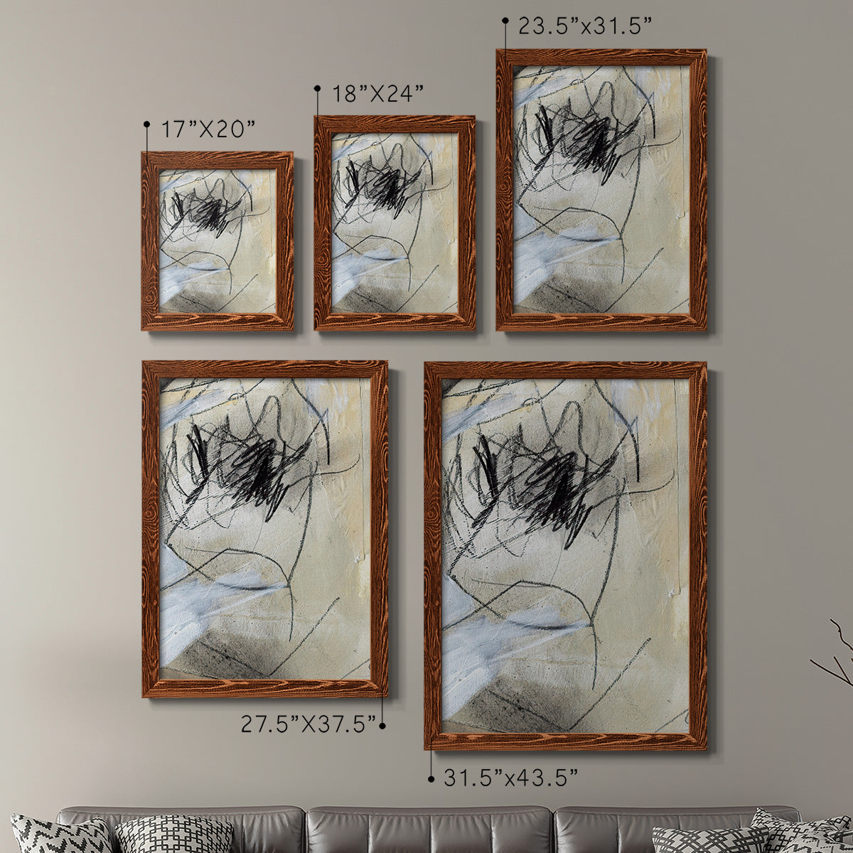 Masked Notes VII - Premium Framed Canvas 2 Piece Set - Ready to Hang