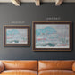 Impressionist coastal village landscape in Norway by Claude Monet in an ornate bronzed mahogany wood frame shown in multiple size options.