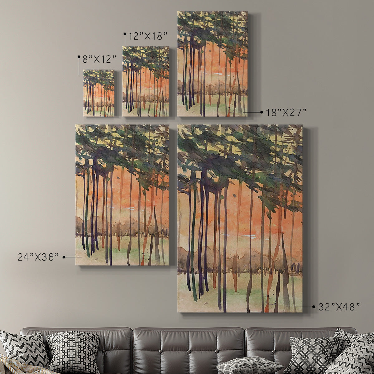 Between the Trees II Premium Gallery Wrapped Canvas - Ready to Hang